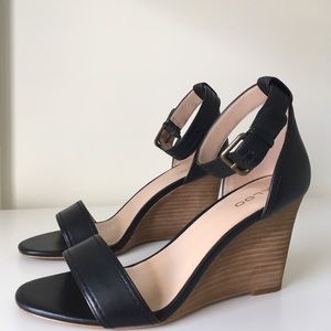 Aldo Evitta Wedge Sandal with Ankle Strap